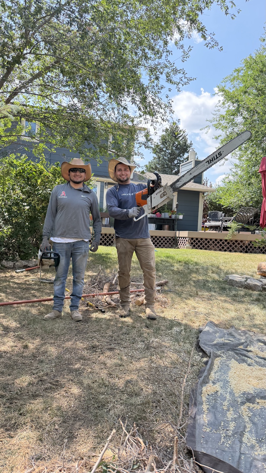 Tree Zen LLC crew ready for work with STIHL chainsaws